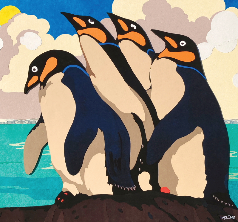 PENGUIN PALS 36”x36”